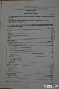 simulare la matematica, evaluare nationala 201402