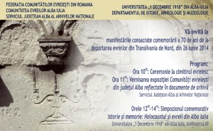 comemorare deportare evrei Alba Iulia