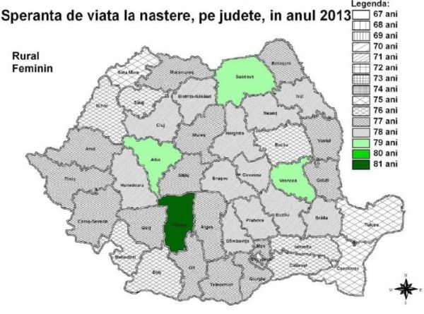 Harta rural feminin 2013